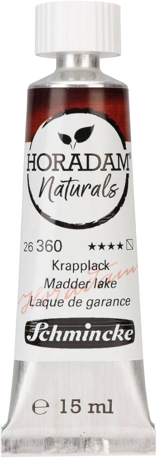 Schmincke - Horadam Naturals, Madder paint, 15 ml, 26360006, finest vegan watercolor, natural pigments, combination of watercolor and gouache, tube 15 ml