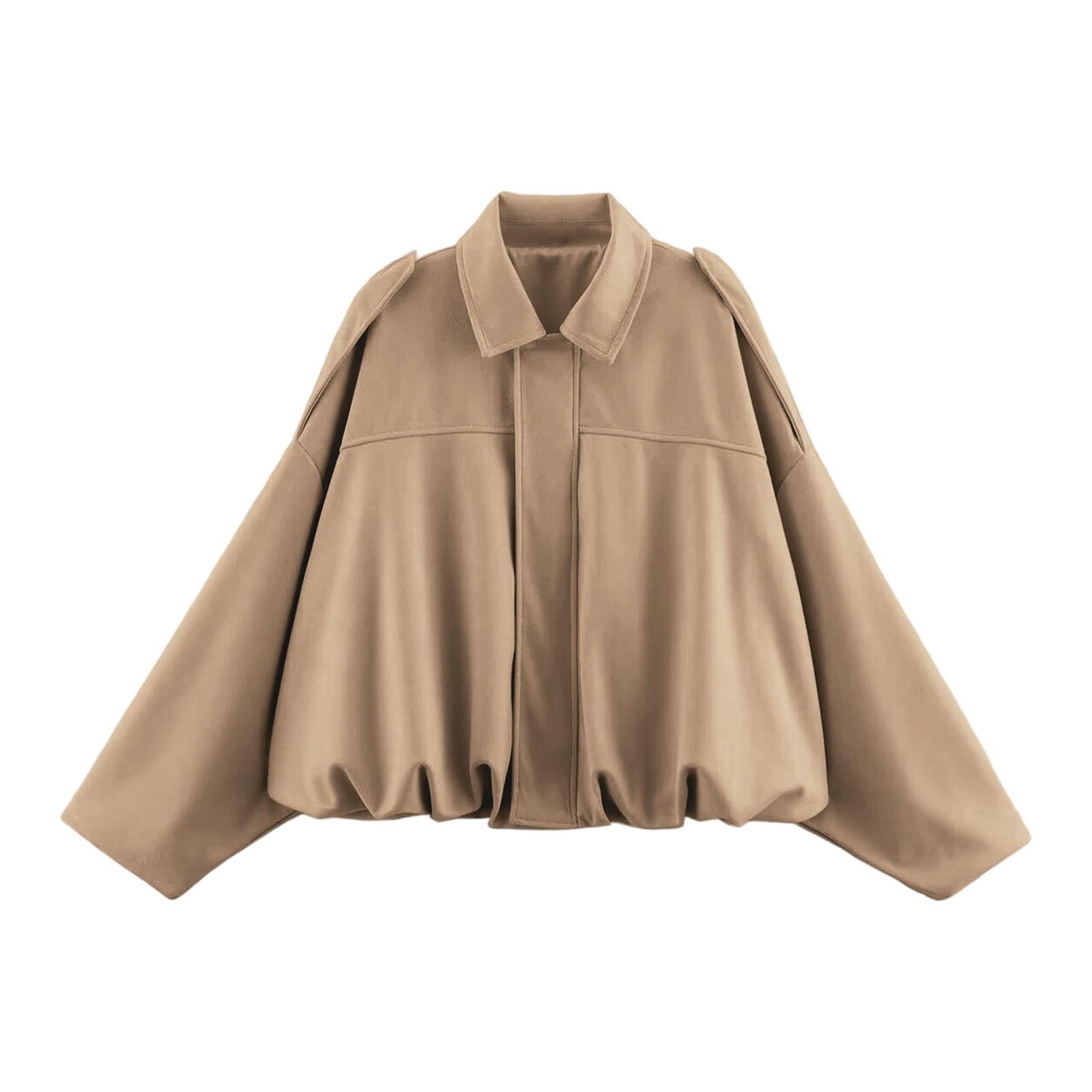 Generisch Lässige, einfarbige, modische Alltagsjacke, leichte Langarm-Jacke mit Reißverschluss, Streetwear-Mantel für den