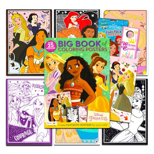 Disney Princess Poster Book Set - Bundle with 25+...