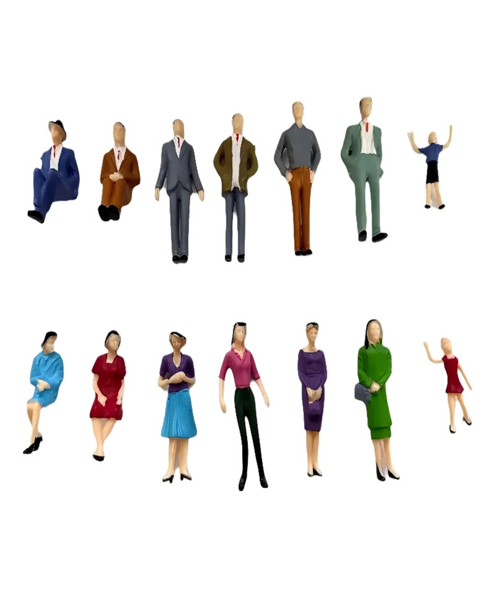 10 Pieces Mini People Figurines, 1:50 Scale Tiny People Model, Trains Architectural, Plastic Miniature Figurines Toy, Mini Architectural Plastic for Miniature Scenes-image-2