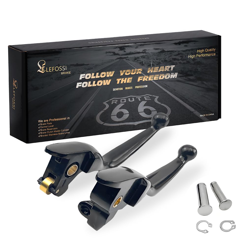 Leviers de Frein d'Embrayage Compatible avec Harley Touring Street Glide FLHX FLX FLT FLHT Road Glide FLTRX 2014-2016 - Safety,Corrosion-Resistant, Black