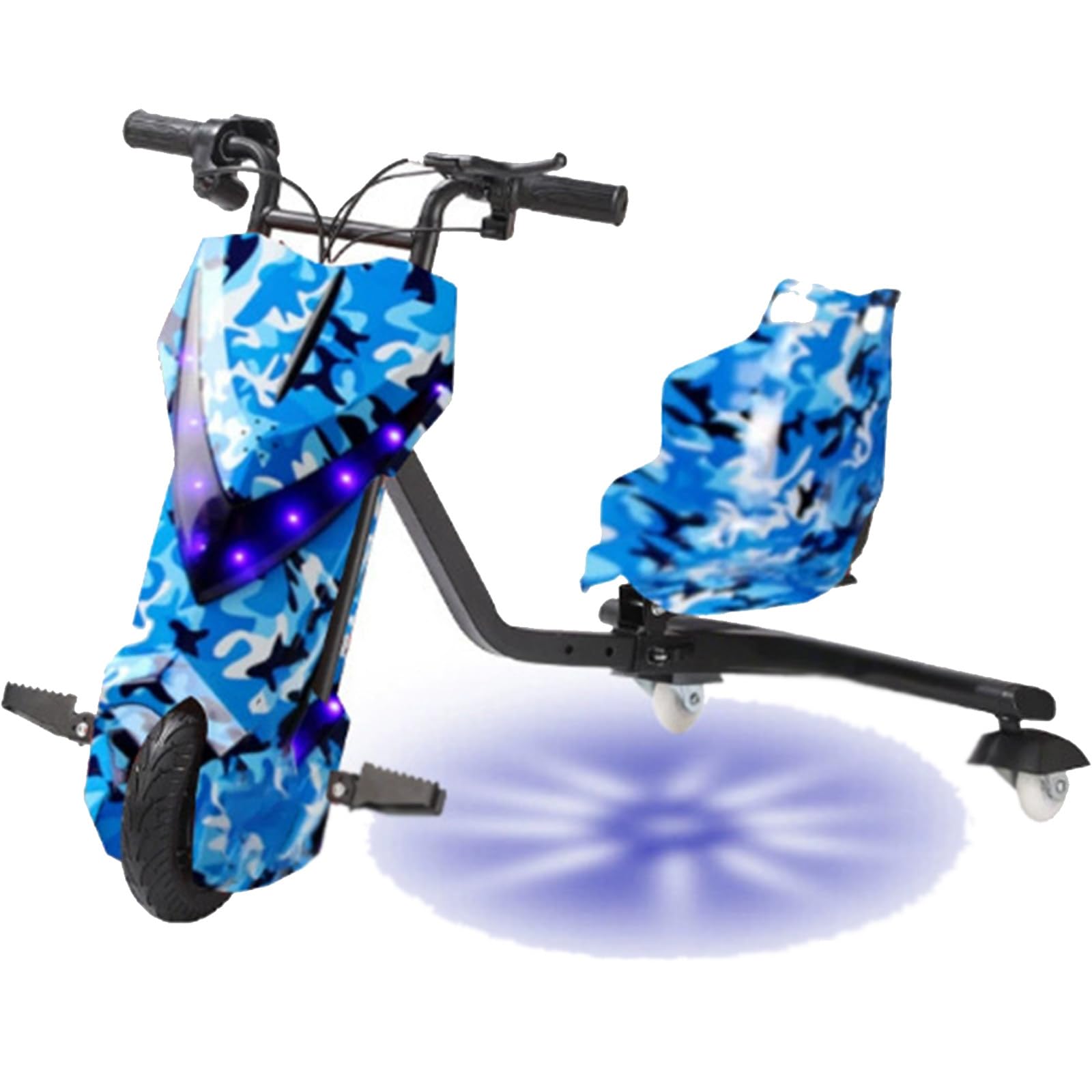 ZhlCrioxenic Kids Electric Drift Trike, Electric Drift Trike For Kidstwist Grip, Stepless Speed, For Ages 8+With Strong Steel Frame, With Light, For Outdoor Play 6.5IN-J