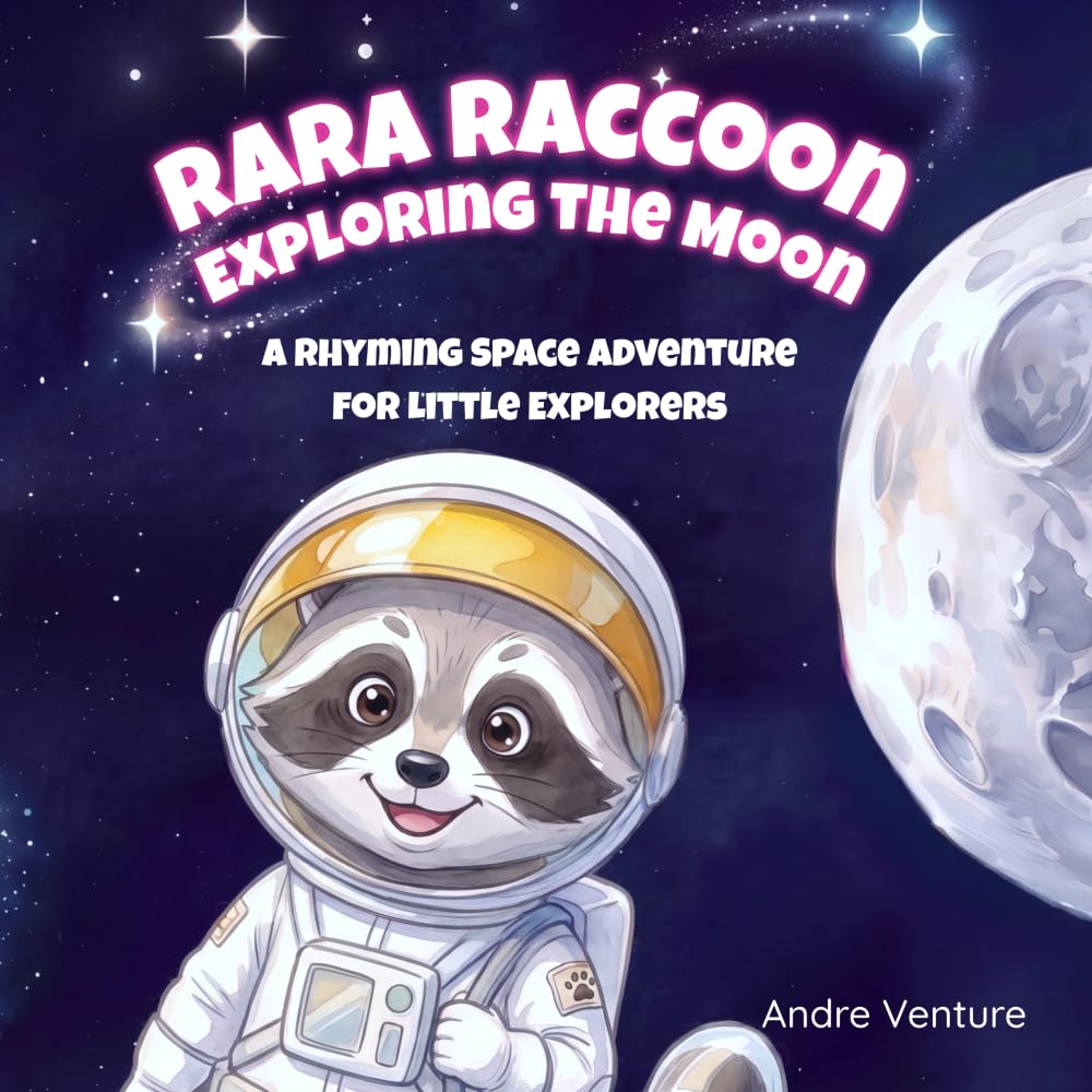 Rara Raccoon Exploring the Moon