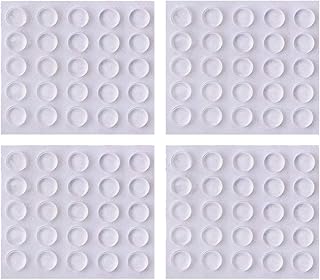 HSIULMY Clear Rubber Bumpers Pads, 100 Pcs Self Adhesive Transparent Bumper Buffer Pads for Cabinet Doors, Drawers, Glass Tops, Picture Frames, Laptop Sound Dampening Foot Pad Mute pad