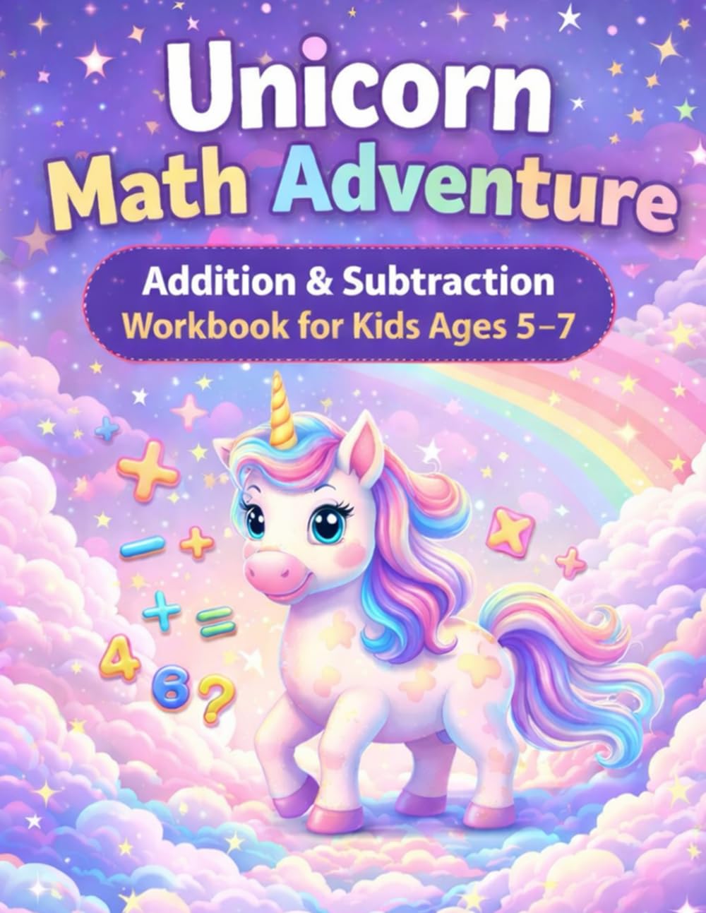 Unicorn Math Adventure: Addition & Subtraction Workbook for Kids Ages 5–7 (Early Math Adventure Workbooks)