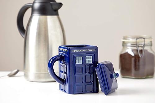 Miniatura 5 de Taza Doctor Who con forma de Tardis, 17 onzas
