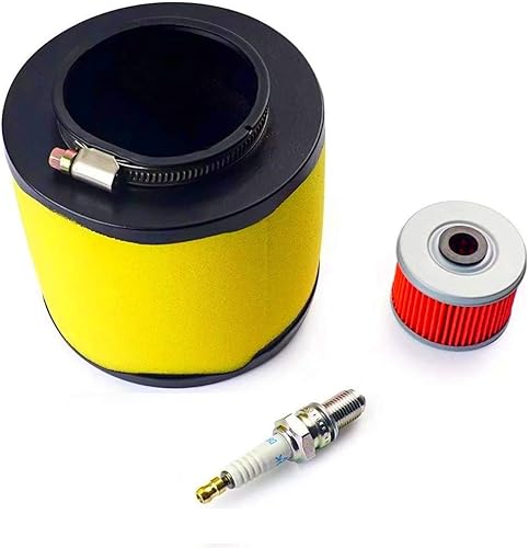Filtro de aire, filtro de aceite y bujía compatible con Honda Fourtrax 300 2x4 y 4x4 TRX300/FW