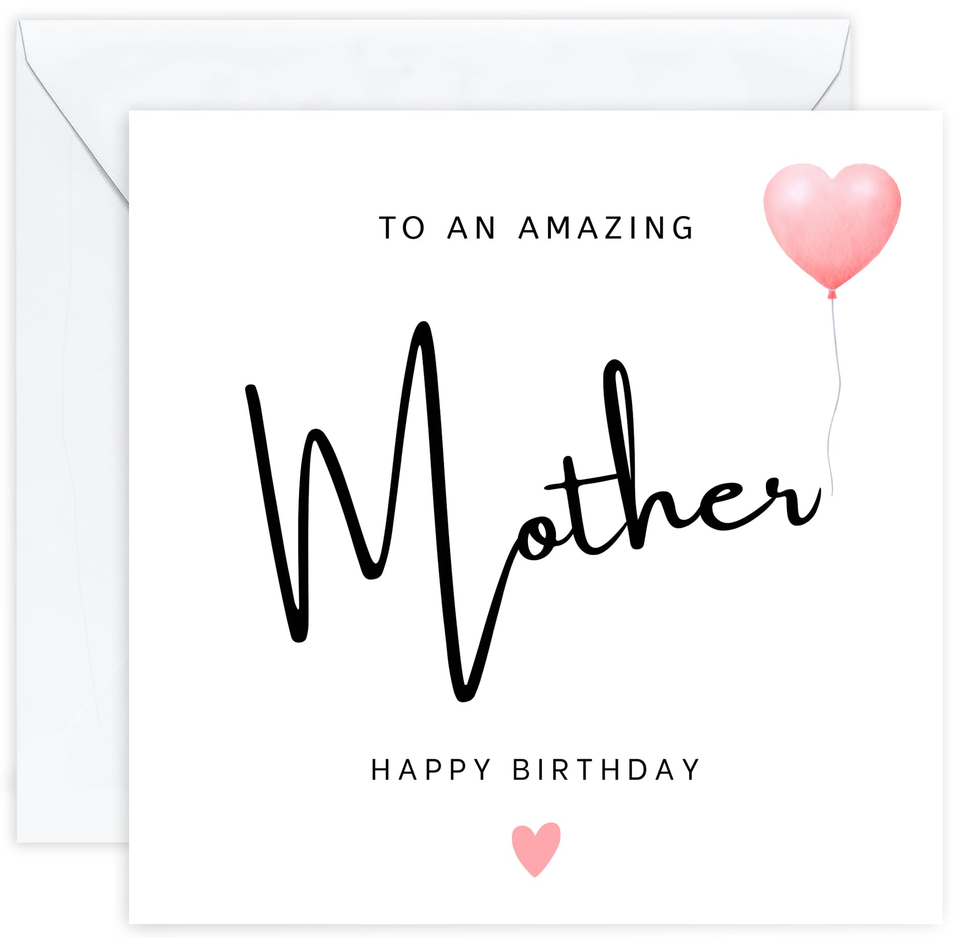 Personalised Mother Birthday Card – Elegant Birthday Card for Mother with Customised Message on Premium 350gsm Cardstock, Ideal from Son or Daughter for an Amazing Mother Birthday (Mother)