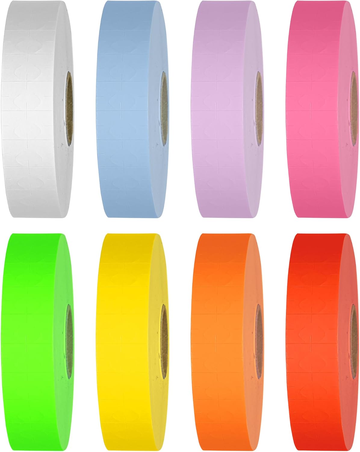 Monarch 1131 Multicolored Sleeves—24 Rolls, 3 Sleeves, 60,000 Labels for Monarch 1131 Price & Date Guns—Includes White, Yellow, Blue, Lavender & Fluorescent Colors (Red Green Pink Orange)—Made in USA