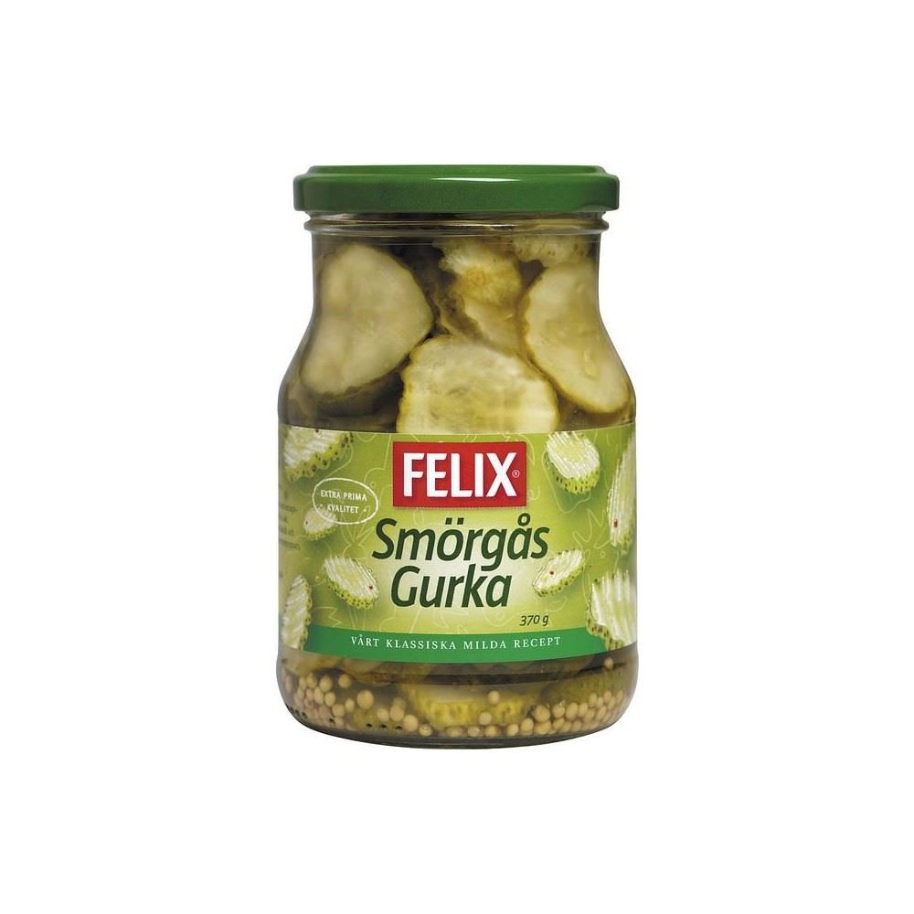 Felix Smorgasgurka Pepinillos En Rodajas (370g) (Paquete de 6)