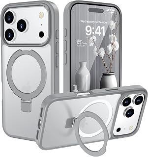 iPhone 17 Pro Max Magsafe Stand Case | Matte Design & 360° Protection | Military-Grade Apple iPhone 17 Pro Max Cover | Ult... Price In India