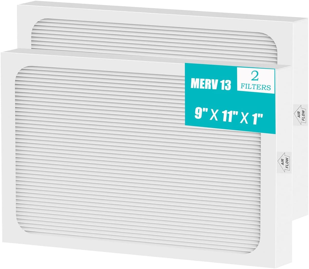 9 x 11 x 1 MERV 13 Replacement Dehumidifier Filter Compatible with Santa Fe Compact70, Ultra70, Element, Compact2, UA 65H dehumidifier Models (2 Pack)