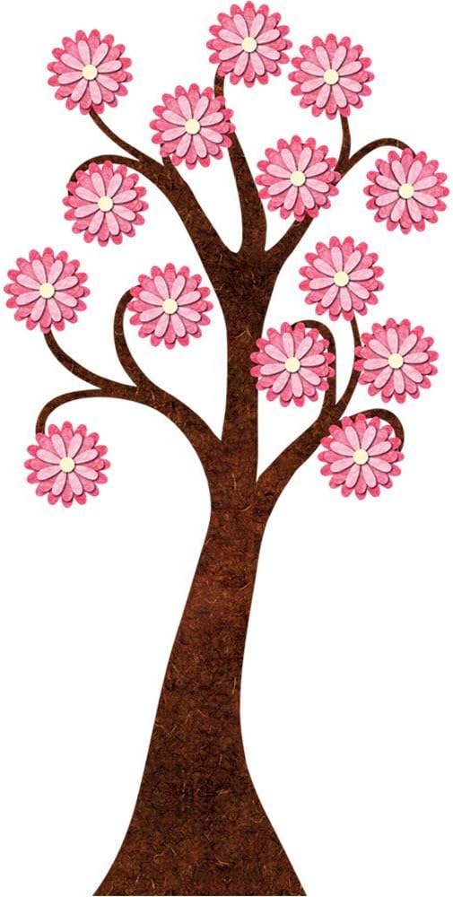My Wonderful Walls Flower Wall Decals for Girls Room – Peel & Stick Flower Stickers with Large Tree Wall Sticker, Butterfly Decals & Bird Stickers