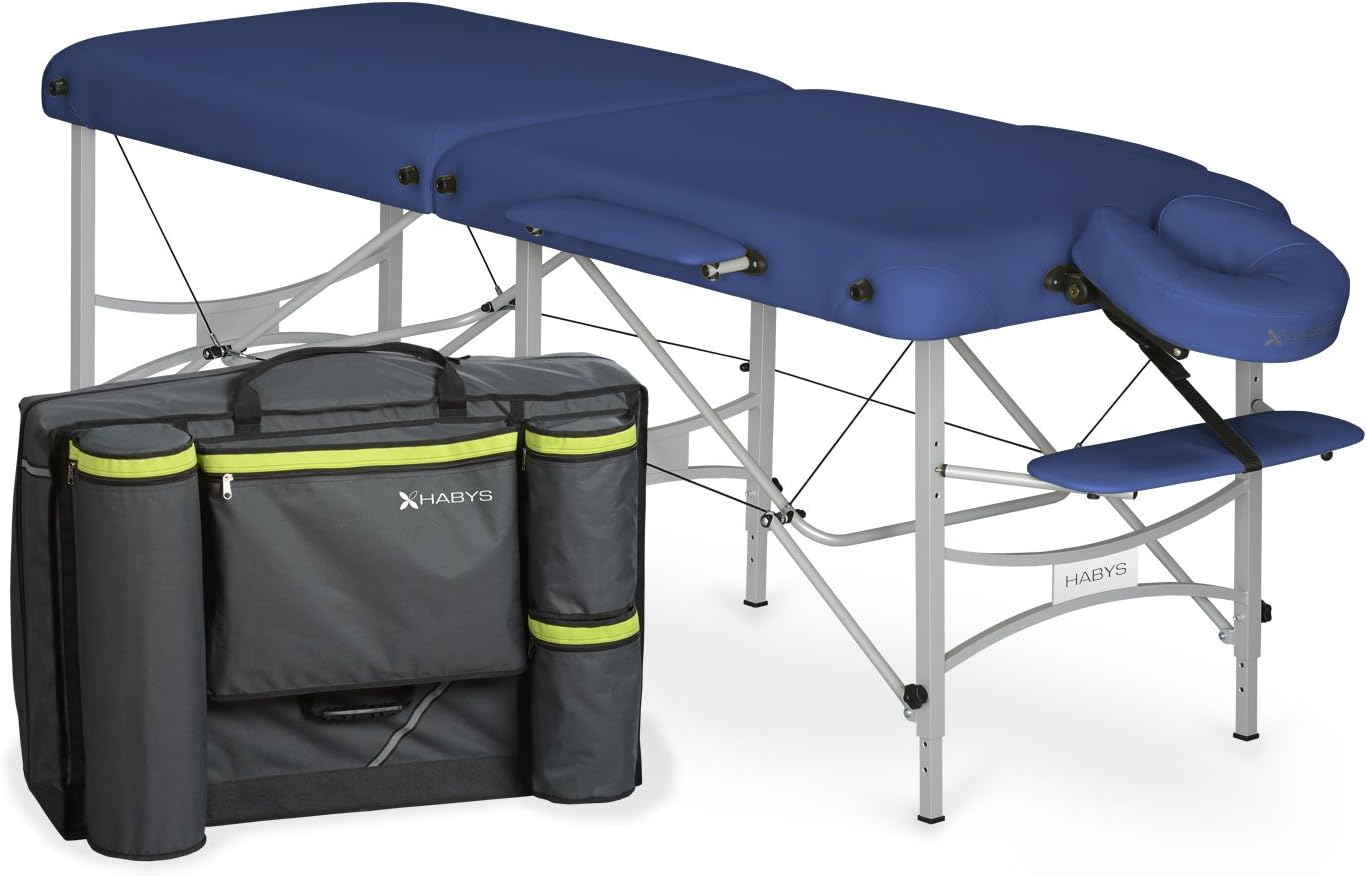 Habys Medmal Pro 60 Aluminium Portable Massage Table Package, Navy Blue