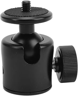 Mini cabeça esférica, fácil de transportar, cabeça esférica de liga de alumínio anodizado com almofada de borracha para câmera