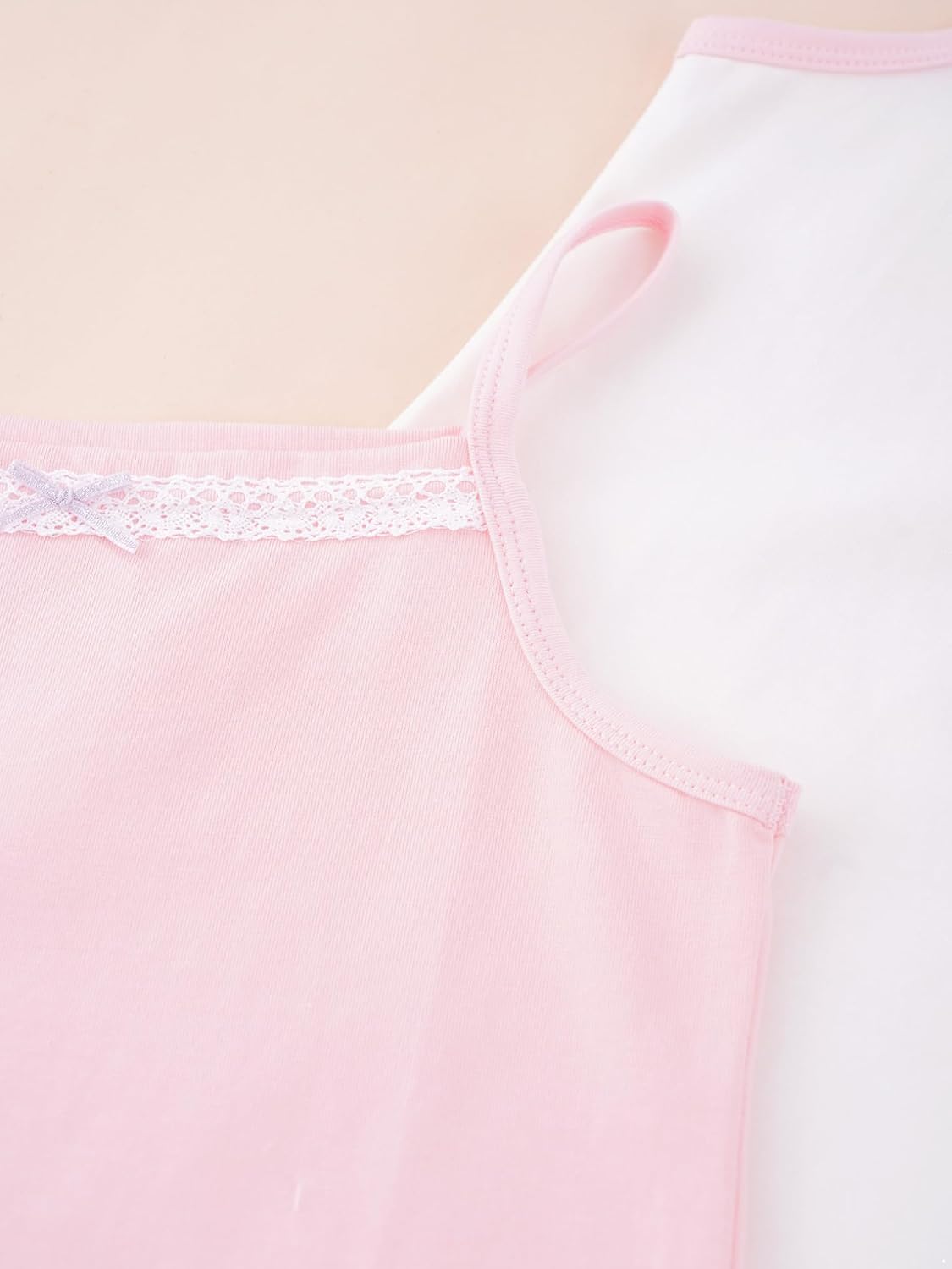 Hularka Kids Girls Undershirts Sleeveless Printed Cami Vest Underwear Camisole Singlet Tank Tops with Lace Trim