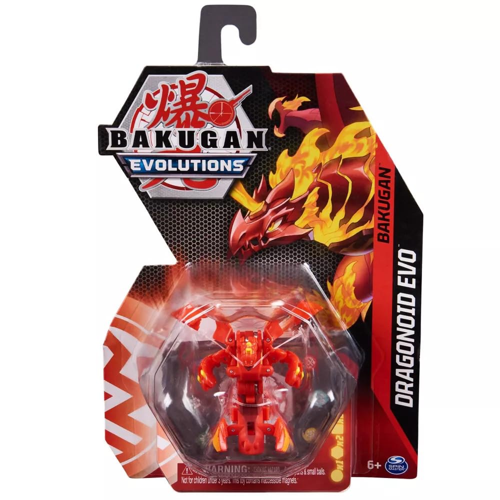Bakugan Evolutions 2022 Pyrus Dragonoid Evo 2-inch Core Collectible Figure and Trading Cards