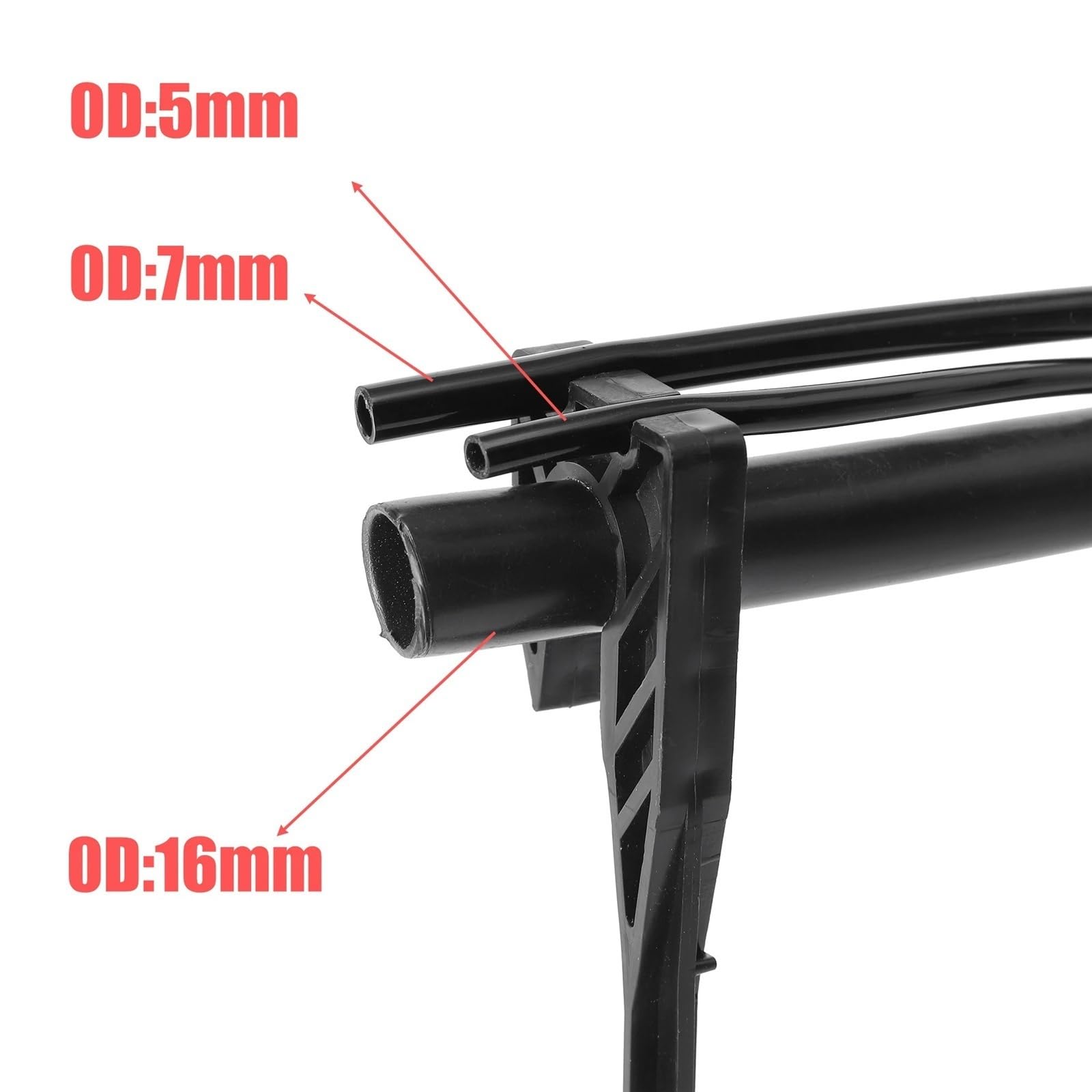 Supporto for tubo flessibile da giardino da 16 mm, supporto for steli fissi da 19 cm, inserimento di connettori for irrigazione a terra da 3/5 mm e 4/7 mm, 1 pezzo