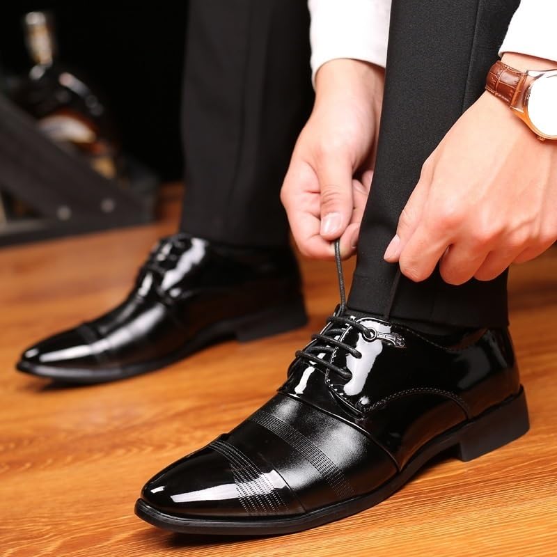 Men's Oxford Lace-Up Shoes Comfortable Breathable Dress Shoes Casual Fashion Business Formal Derby2