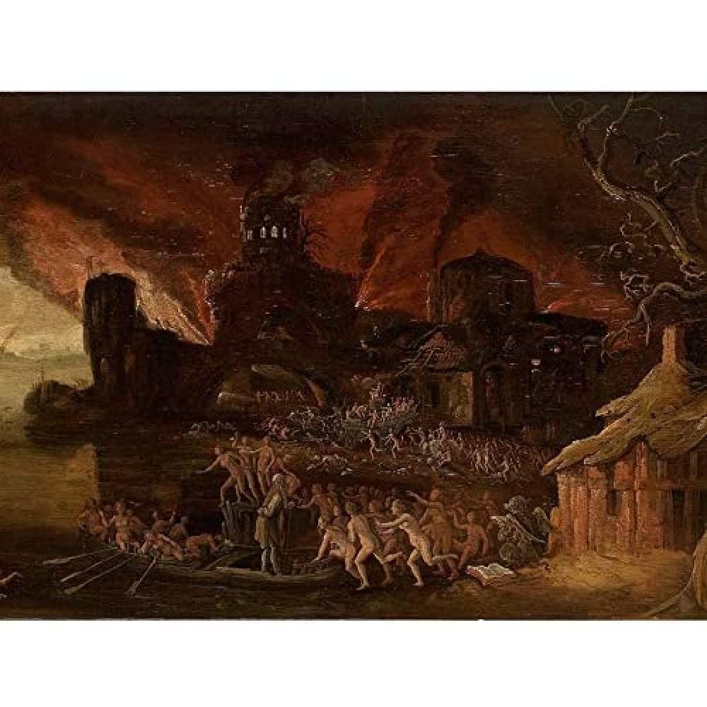 Artery8 Van Swanenburg Last Judgment Seven Deadly Sins Art Print Canvas Premium Wall Decor Poster Mural