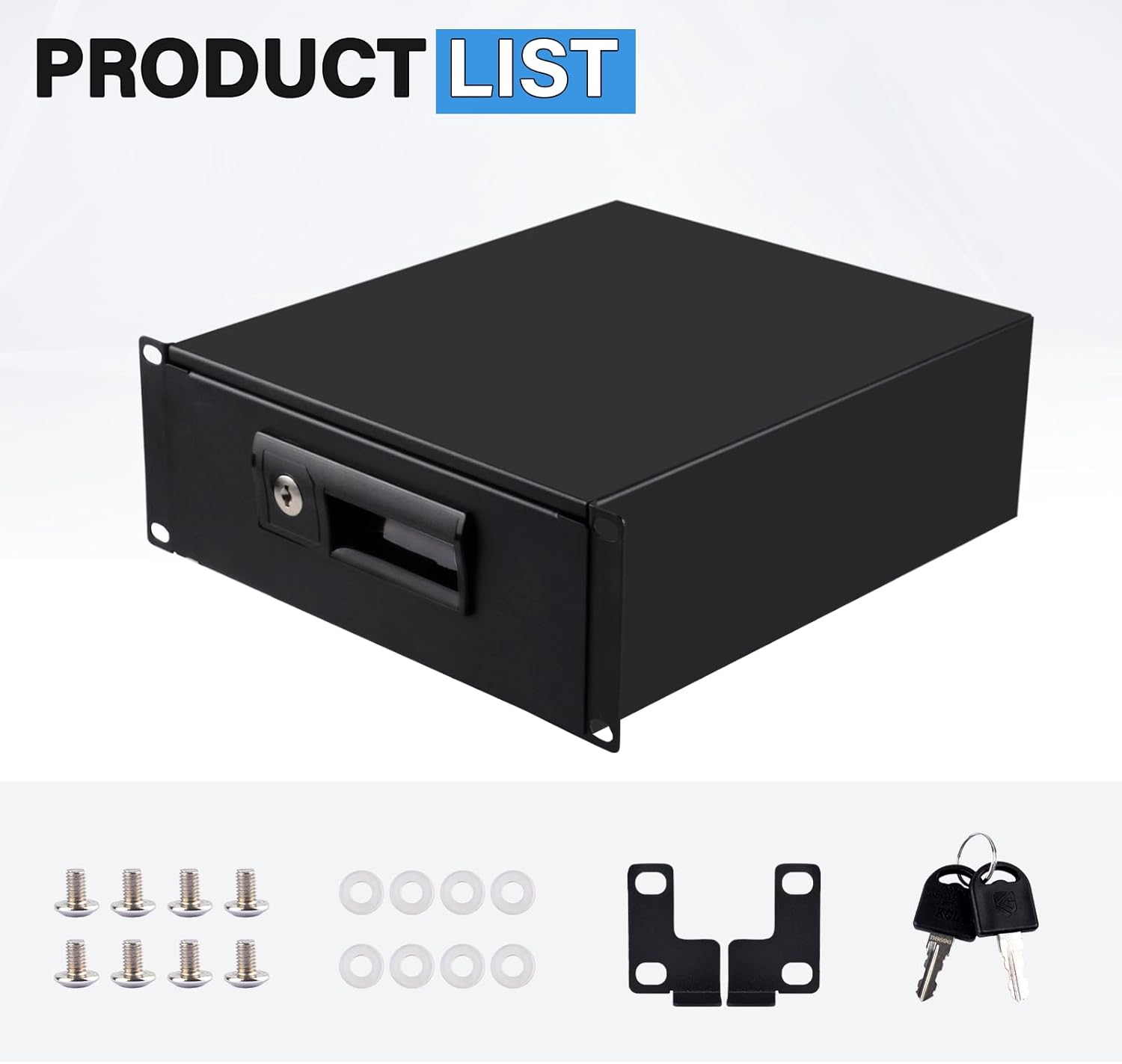 GeeekPi 10 inch 2U Rack Mount Lockable Drawer, Server Cabinet Case for DeskPi RackMate T2/T0 Plus/T1 Plus/TL1