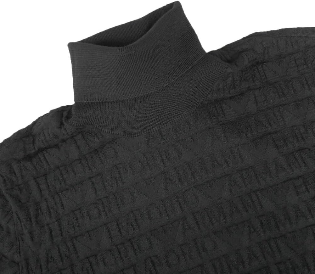 エンポリオアルマーニ】ハイネックニットポンチョ ケープ ネイビー