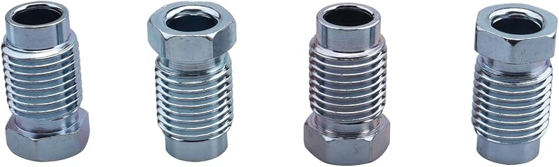 Porcas de tubo para freio AC PERFORMANCE M8 x 1,25 para linha de 7,94 mm – Pacote com 4