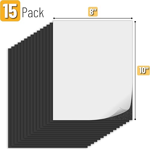 Miniatura 2 de Mr. Pen - Hojas magnéticas adhesivas, 8" x 10", paquete de 15, hoja magnética, hojas magnéticas con adhesivo, hoja magnética, hojas magnéticas con