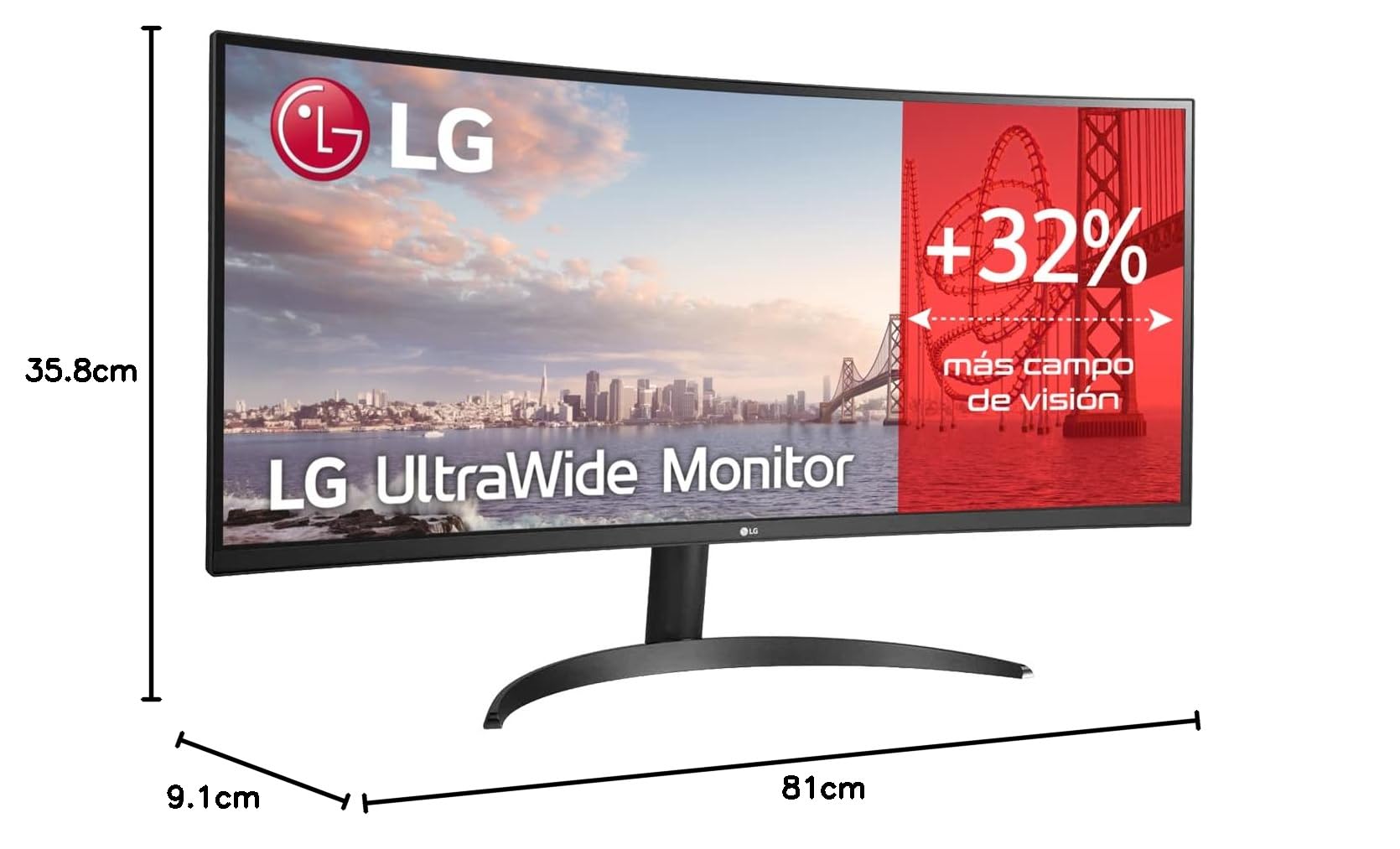 LG 34WQ60C-B UltraWide Monitor, 34 Zoll, 21:9, IPS-Panel: 3440 x 