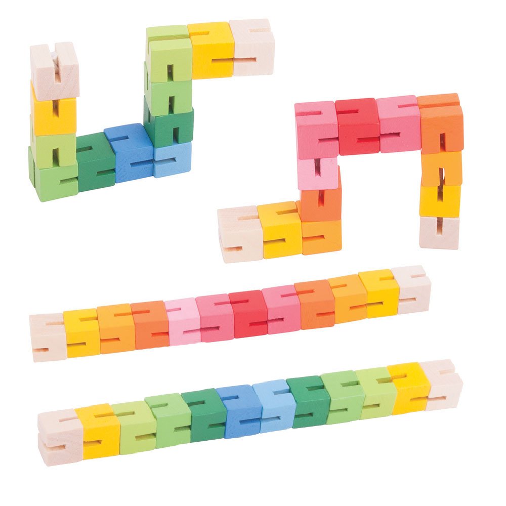 Bigjigs Toys Twister Blocks (Pack of 4 - Multi-Colour)