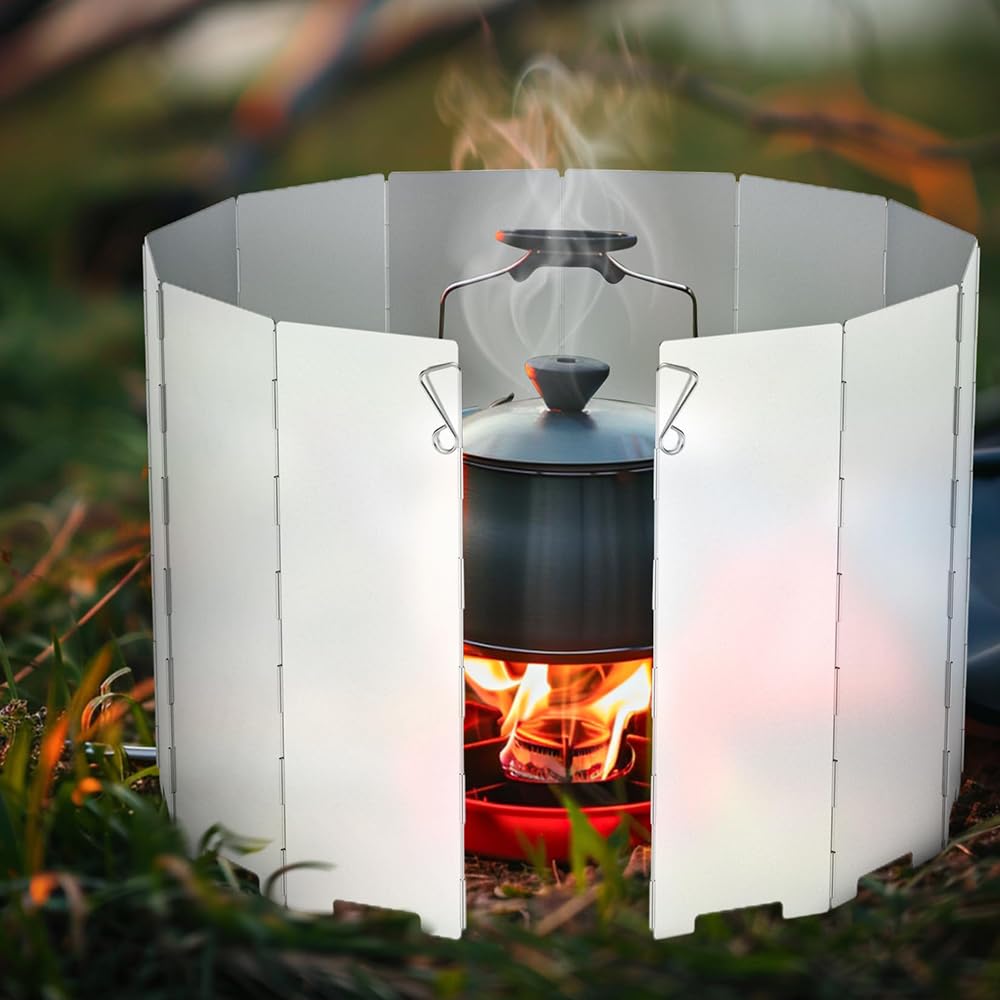 Fapiwen Aluminium Camping Stove Windscreen, 10 Plates 4