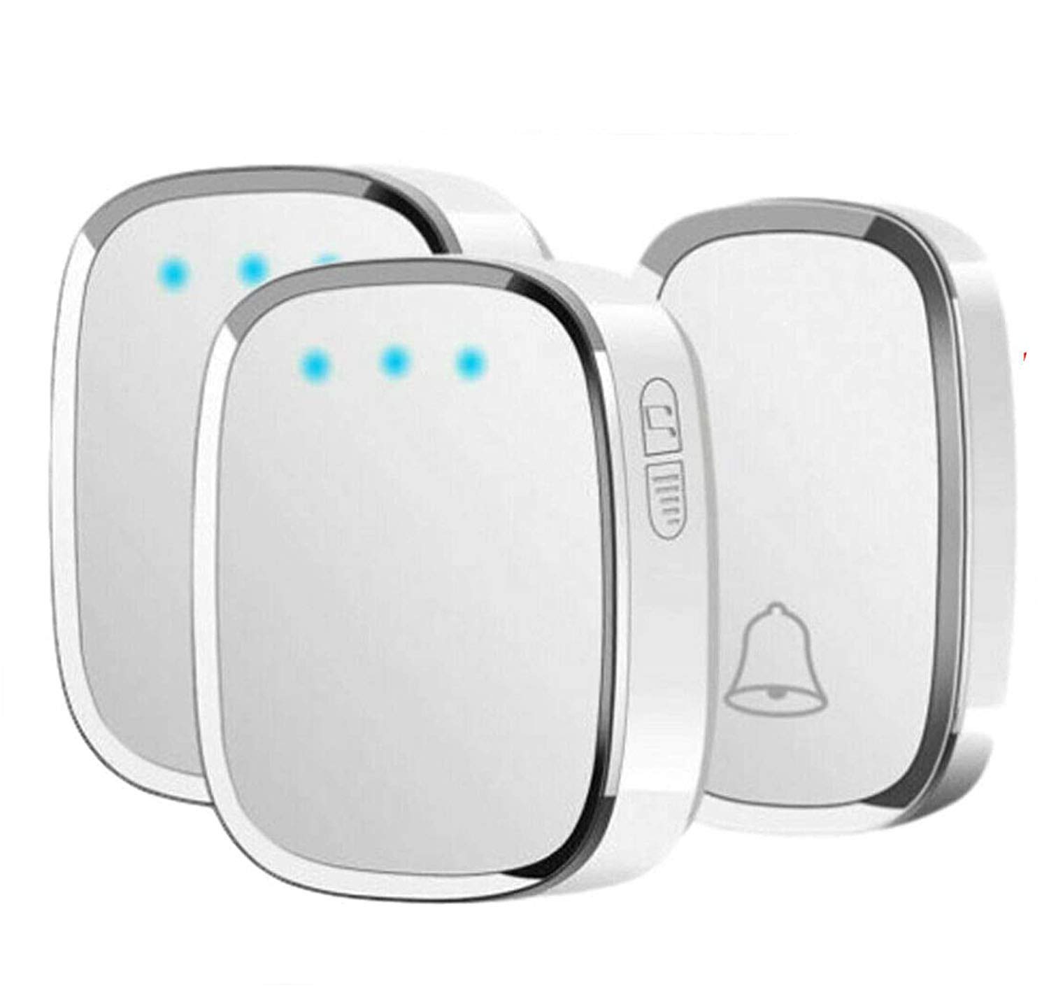 Lucn Girls 36 Chimes Wireless Doorbell, Wall Plug-In Cordless Bell Door, Waterproof Ip44 Plug-In Cordless Door Chime Kit With 300M/1000Ft Range 4 Level Volume (2 Receivers, 1 Transmitter)