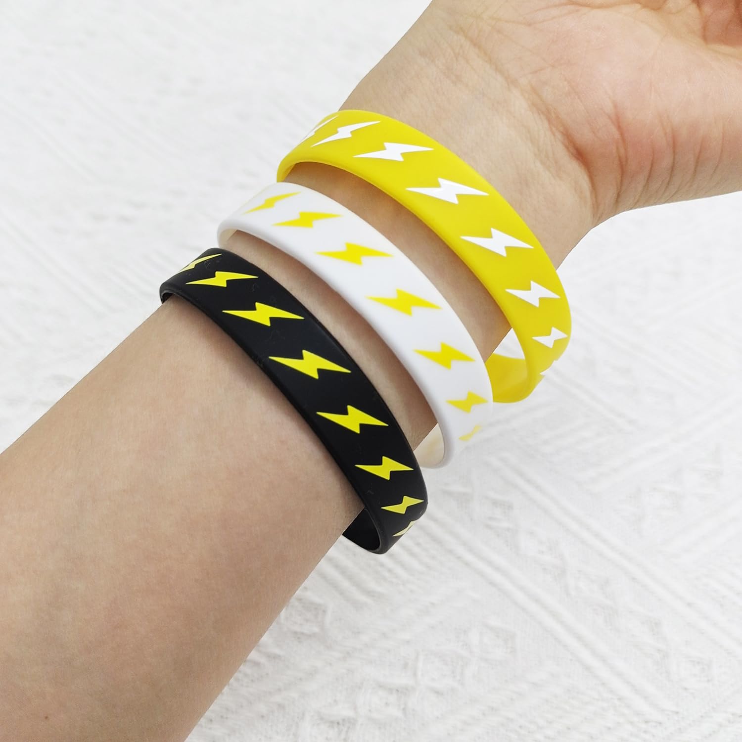 24 Stück Gummi-Armbänder mit Beleuchtungsbolzen, Silikon-Armbänder, für Blitz, Geburtstag, Geschlecht, Enthüllung, Babyparty, Partyzubehör, Dekorationen, Gefälligkeiten