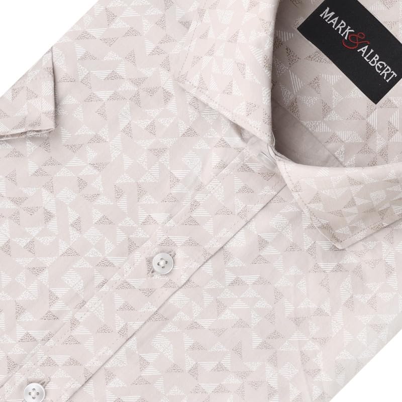 Image of MARK & ALBERT Mens Half Sleeves Printed Shirt