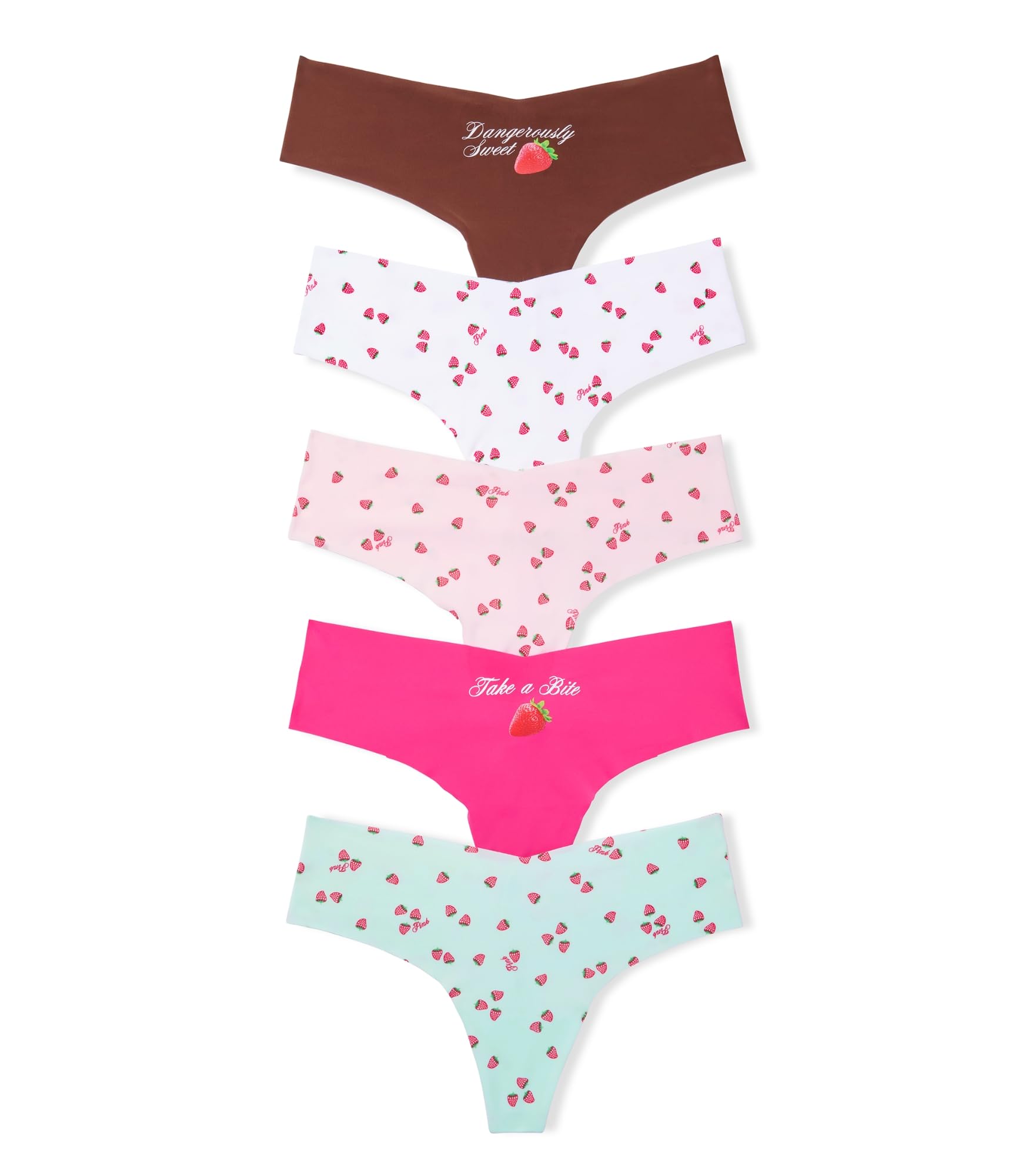 Victorias Secret PINK Womens No Show Thong Underwear Panties for Women XS-XL