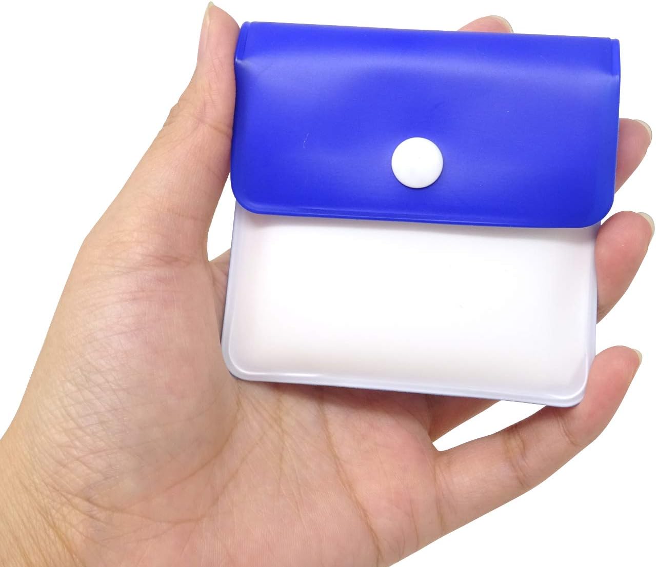 Honbay 2PCS Portable Environment Friendly Pocket Ashtray Pouch Reusable Fireproof PVC Ashtray Pouch for Outdoor or Travel Use (Blue + Green) image 4