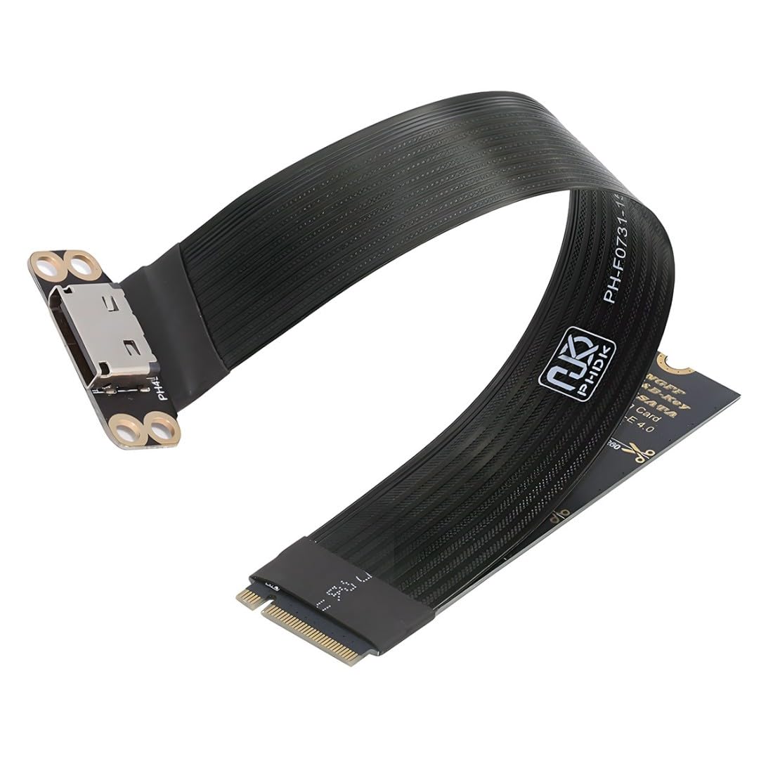 chenyang Oculink SFF-8612 to PCI-E 4.0 NVME M.2 M-Key Host Ribbon Flex Extension Cable Adapter Support 2230/2242/2260/2280 for External Graphics Card & SSD