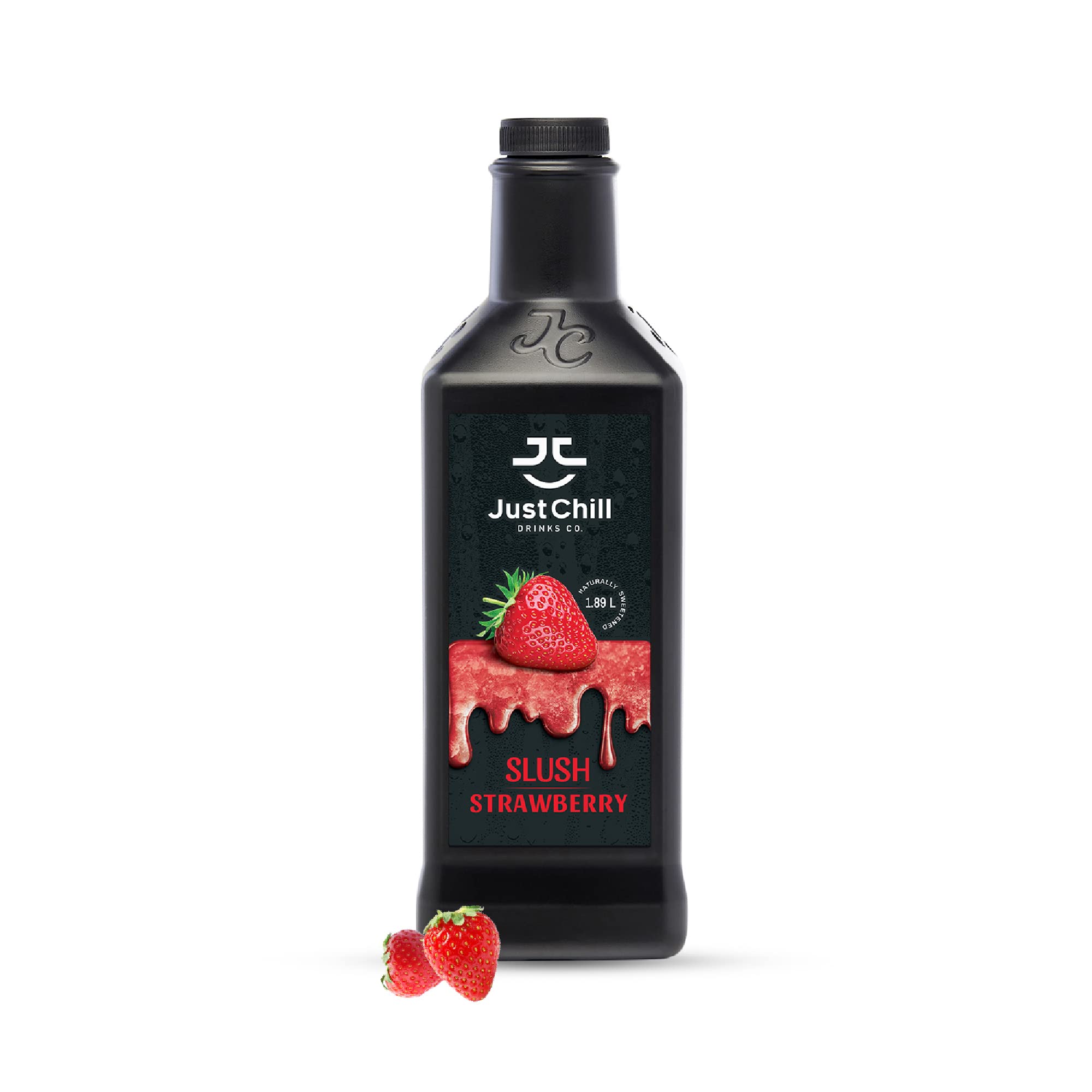 Just Chill Drinks Co. Strawberry Slush- 100% Real Fruit Extract, 1.89 Litre- Non-GMO, Vegan, Gluten Free