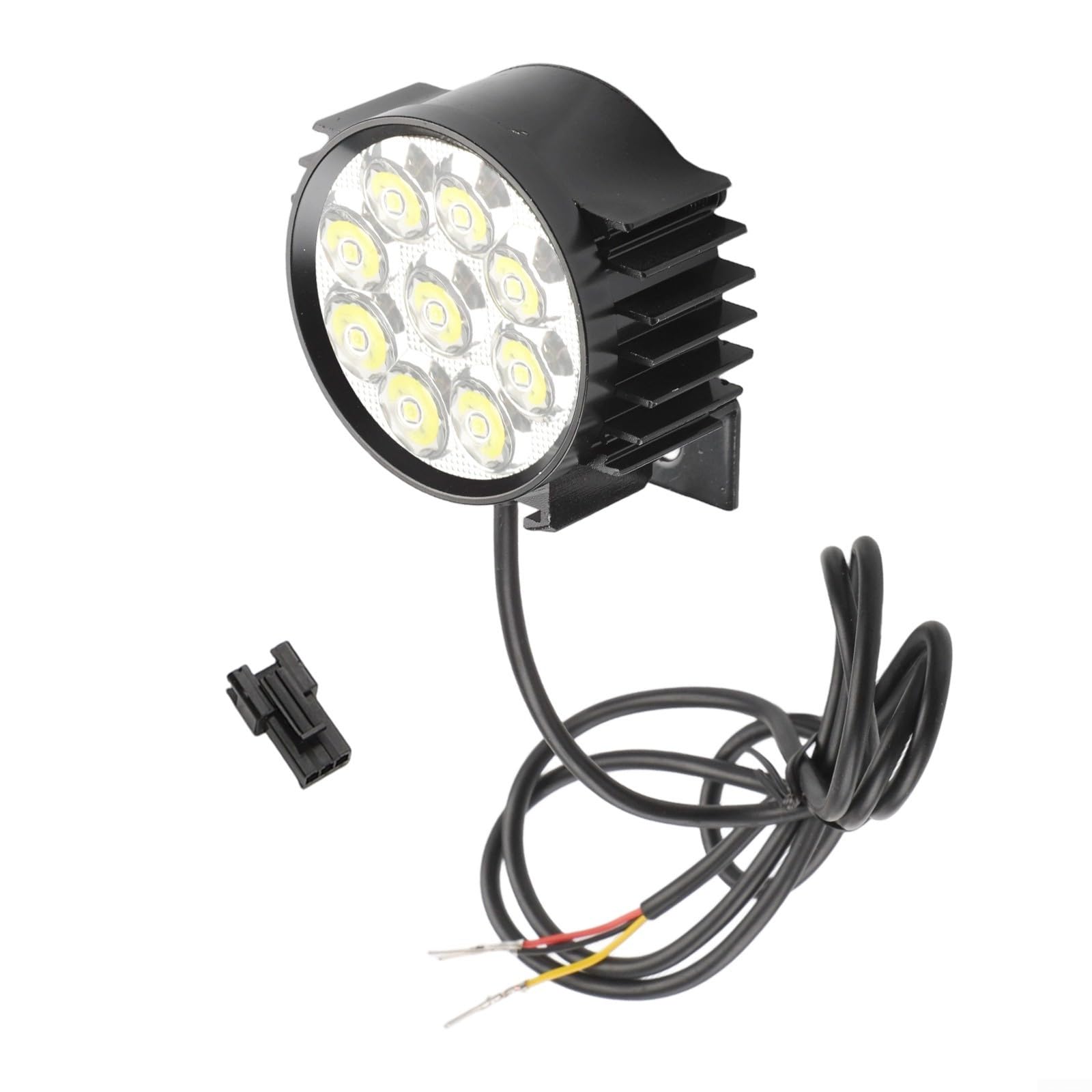 Vootnifig Electric Bike Front Light 24V-60V LED Headlight Waterproof Spotlight for Ebike Scooter Cycling(9LED SM)