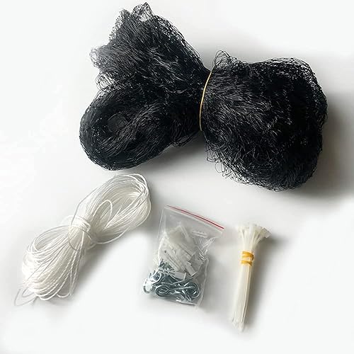 Miniatura 3 de YOKMO Red de riel de balcón para gatos, red anticaídas para mascotas, balcón para mascotas, malla para cercas para perros, malla de nailon negro