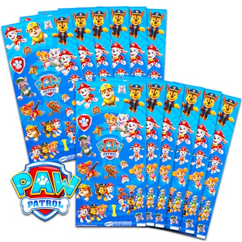 Paw Patrol Stickers Party Favors for Boys & Girls 12 Pack Bundle