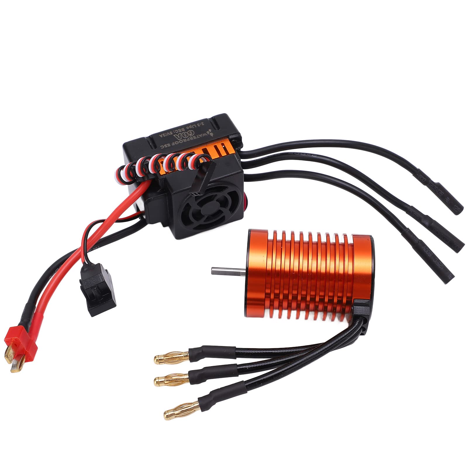 F540 4370KV RC Bezszczotkowy Silnik i Zestaw ESC 60A dla /10 Bezszczotkowych Samochodów RC z łącznikiem T