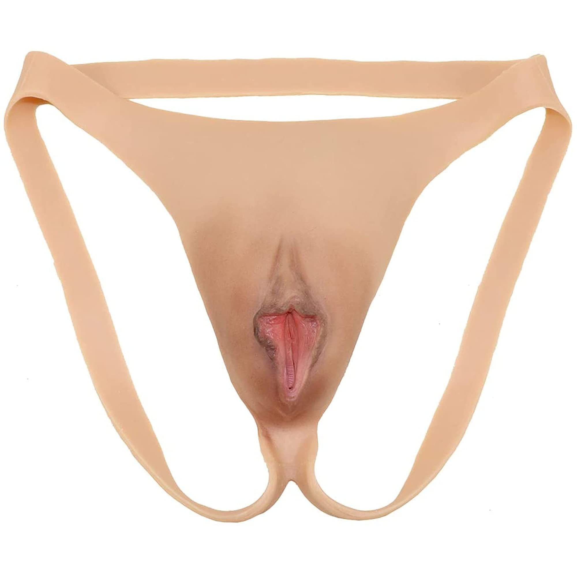 ZXJEN Culotte Crossdresser, Culotte en Silicone Doux Hommes Camel Toes Cacher Gaff Thong pour Transgenre Drag Queen Shemale