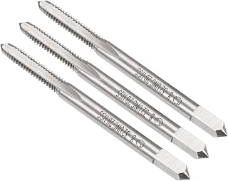CoCud Thread Milling Taps, 8#-32 UNC Thread 2B, High Speed Steel Machine 3 Straight Flutes Screw Threading Tool - (Applications: for Tapping Drilling Machine), 3-Pieces