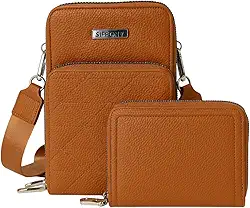 Kit Bolsa Carteira Porta Celular Alça Transversal Tiracolo QUBCCUM