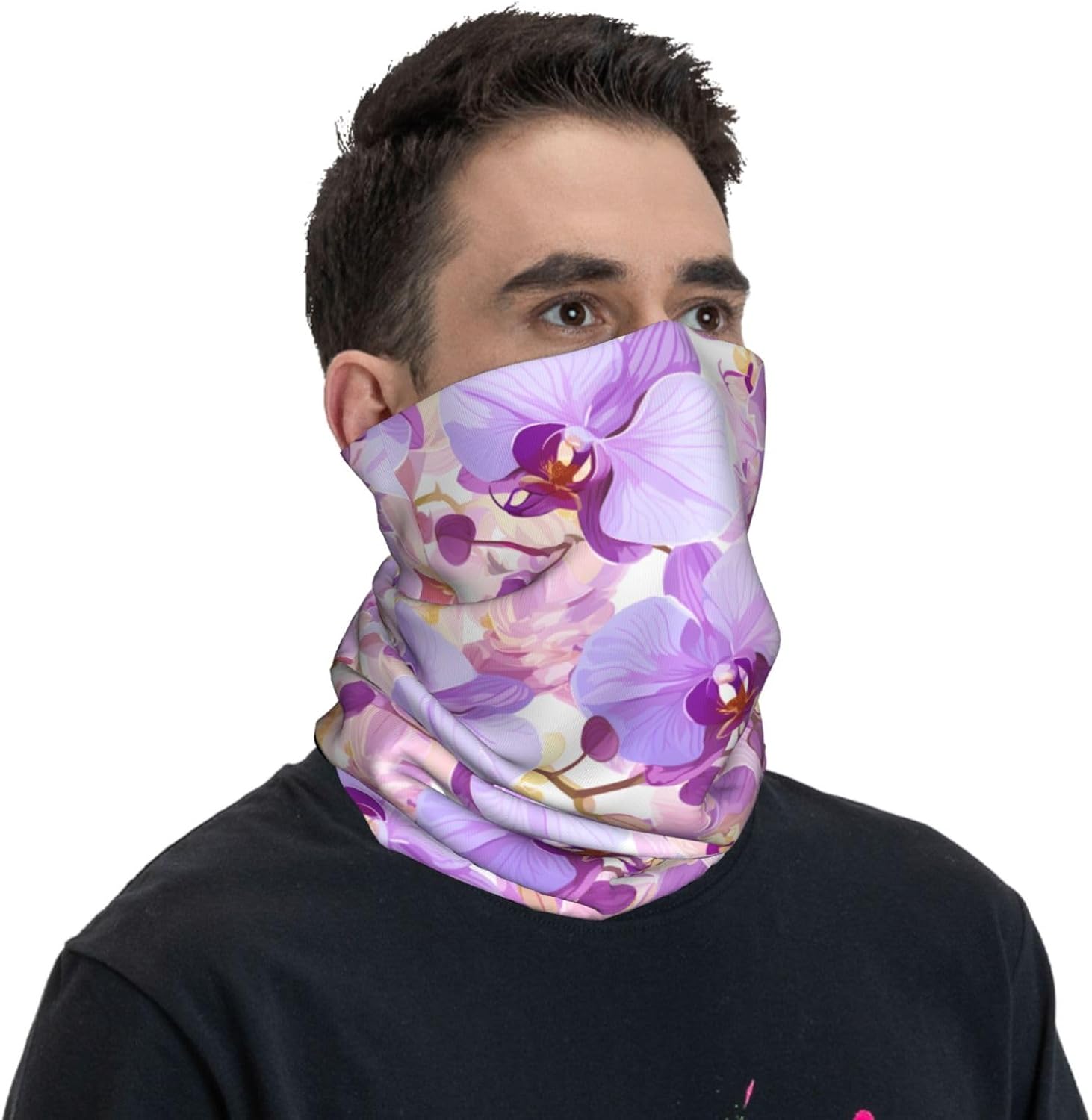 Orchid Prints Performance Polyester Headband Multi-Purpose Sports Towel - Soft Breathable Quick Dry Cover
