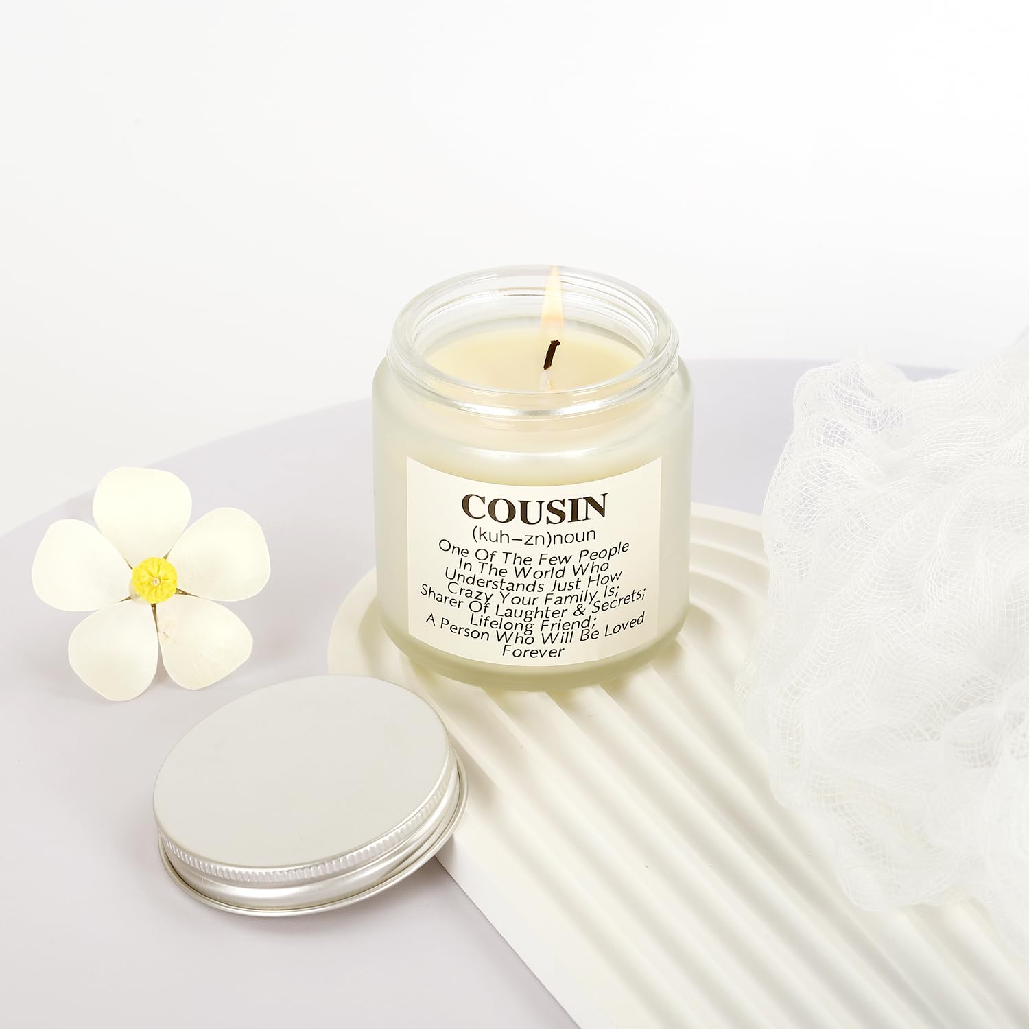 Cousin Gifts for Women,Birthday Gifts for Cousin Female,Best Cousins Gifts,Mug,Candle,Keychain,Ceramic Ornament