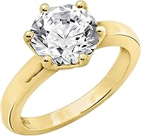 Vista 1 de Sterling Silver Solitaire Ring set with Round Infinite Elements Cubic Zirconia