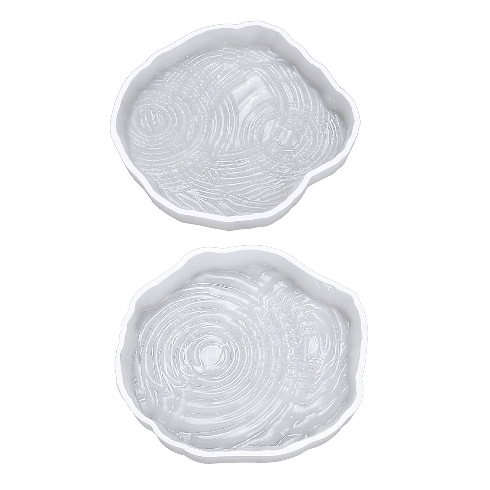 JIgeren Baking Pan Creative Ripple Coaster Epoxy Resin Mold Cup Mat Tray Silicone Mould Transparent A