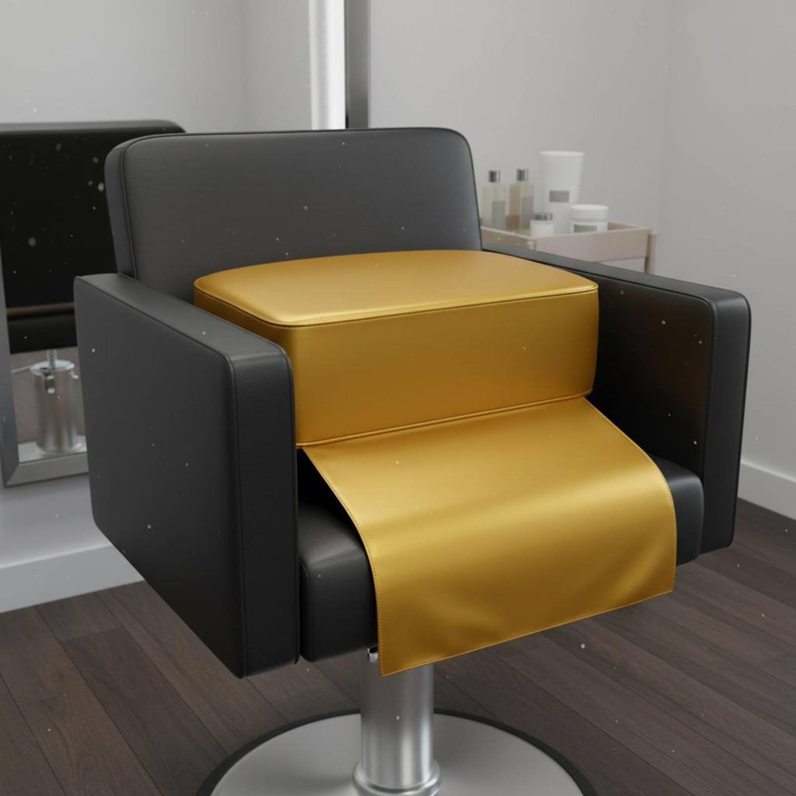 Children Rialzo Bambini Cuscino Sedia Salone Supporto Taglio Capelli con Schermata Pelle PU Facile da Igienizzare Seduta Morbida E Ferma in Spugna